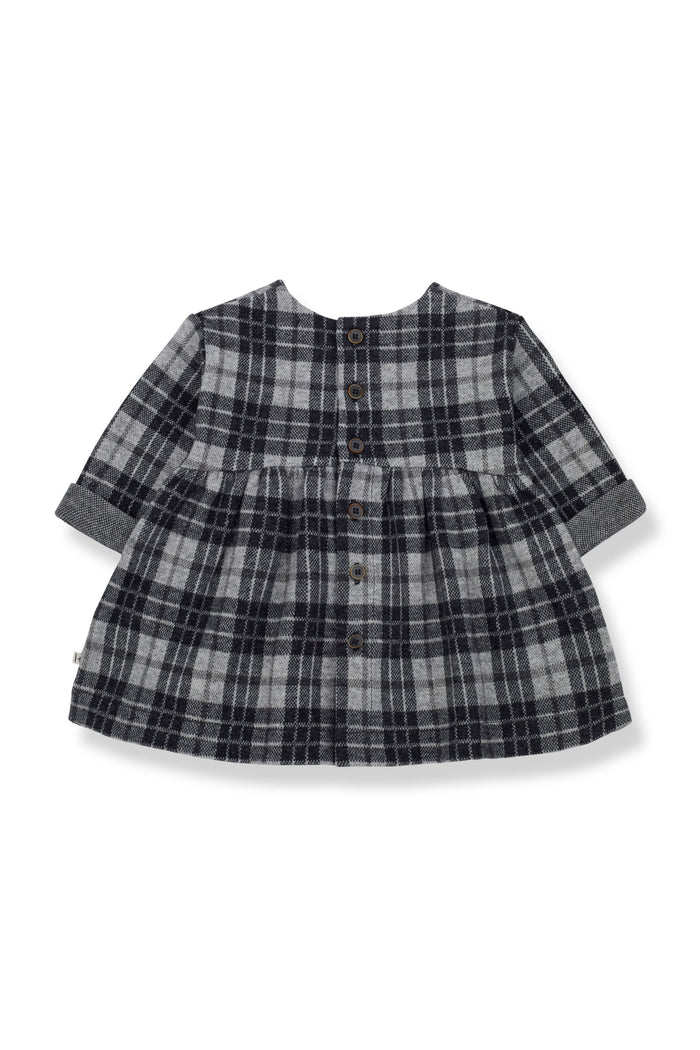 1+ In The Family Abito Impero Check Fleece Bambina