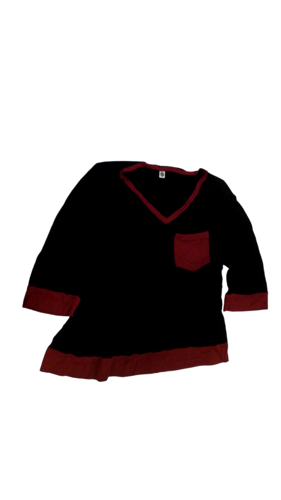3/4 Sleeve: Black/Red