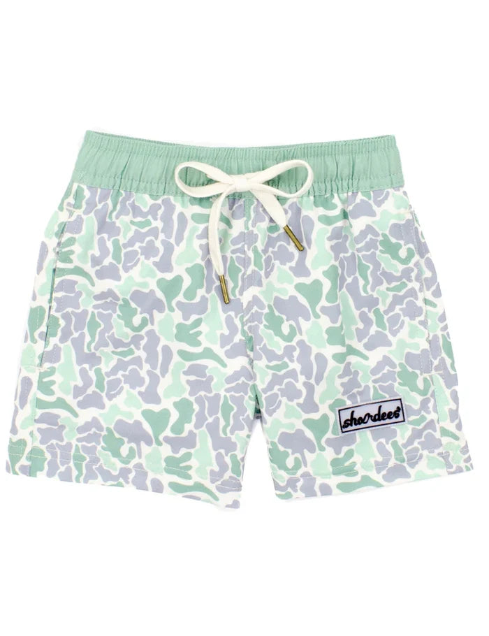 Boys Shordees Swim Trunk Sage Camo