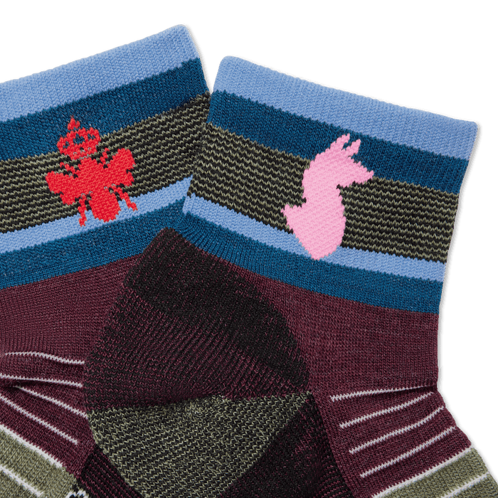Cotopaxi x Bombas Merino Wool Blend Hiking Quarter Sock 3-Pack & Fanny Pack
