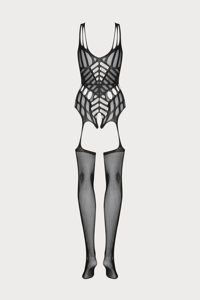 Obsessive G139 Open Crotch Bodystocking Black