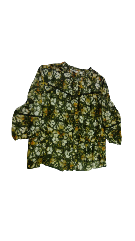 Green/Orange Button Up
