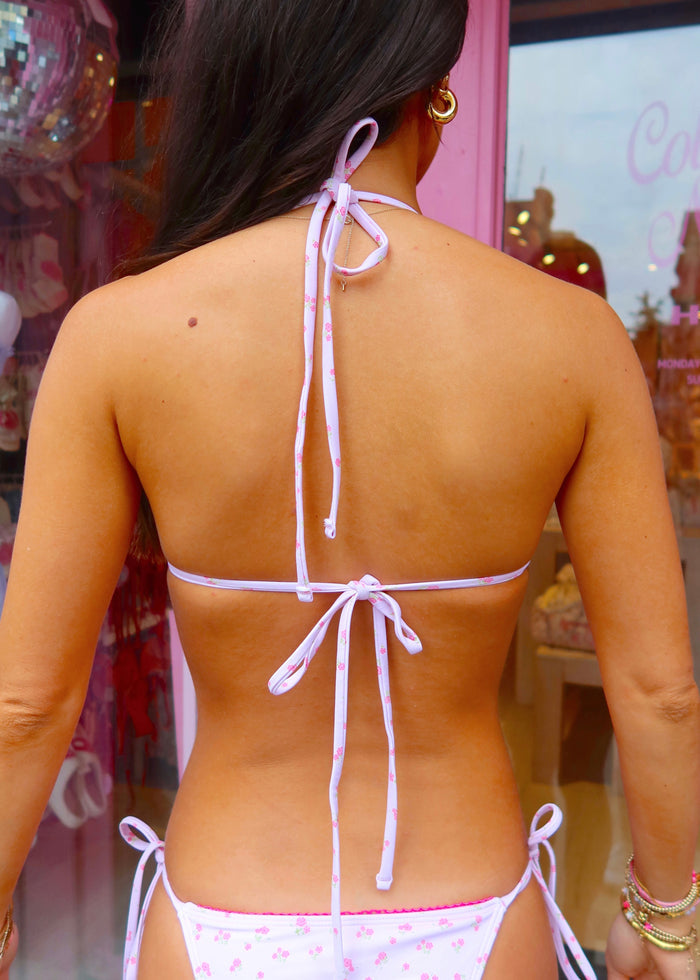 Hither Hills Hot Pink String Bikini Top