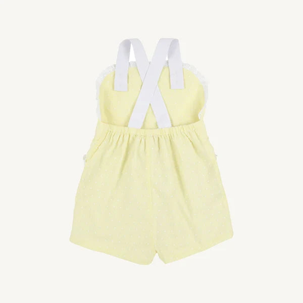 Ruthie Romper - York Yellow & Worth Avenue White Dallas Dot