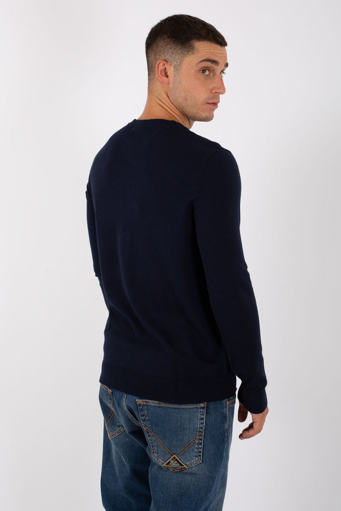 Selected Pull Cotone Girocollo Noos Blu Uomo