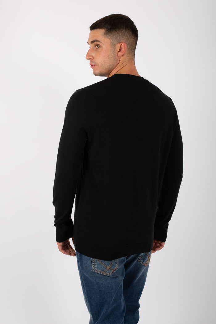 Selected Pull Cotone Girocollo Noos Nero Uomo