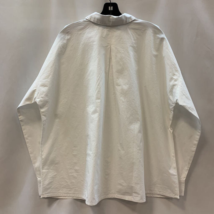 Shirt: Embellished Cotton Long Sleeve