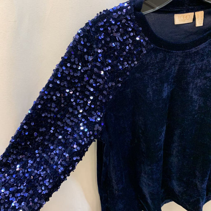 Shirt: Long Sleeve Velvet & Sequin