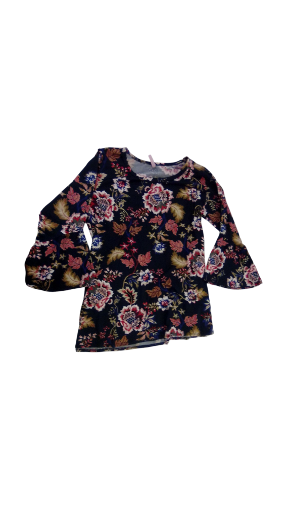 Shirt: Navy Blue Floral