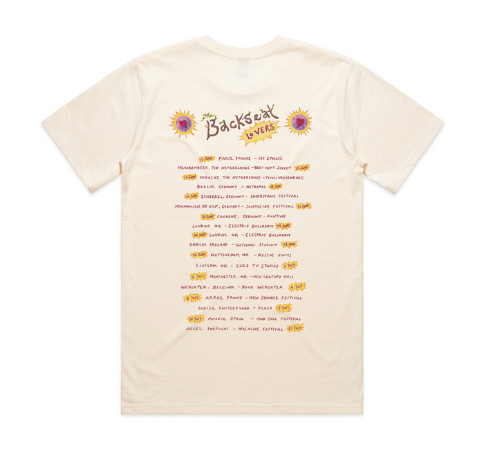 The Backseat Lovers EU Tour 2025 T-Shirt - Bingo Merch