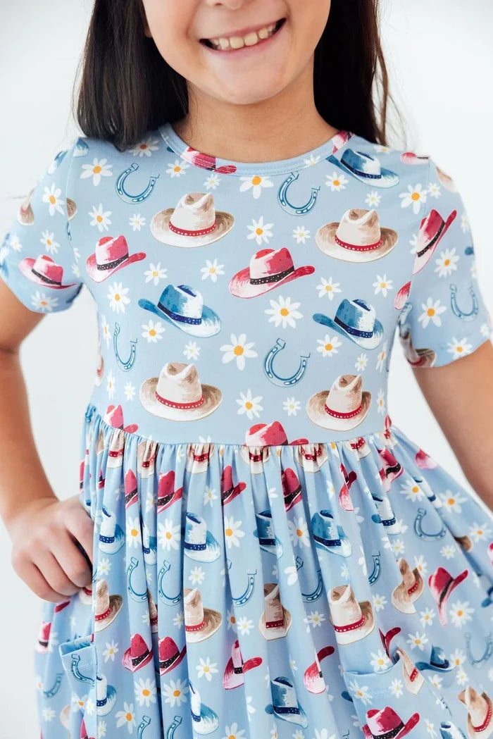 TIP YOUR HAT S/S POCKET TWIRL DRESS