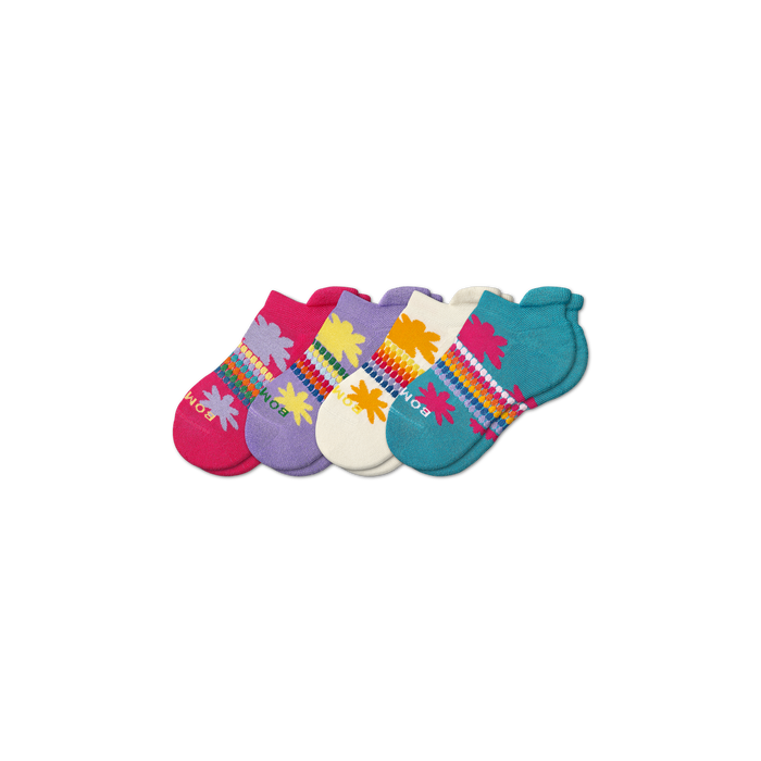 Youth Floral Ankle Sock 4-Pack