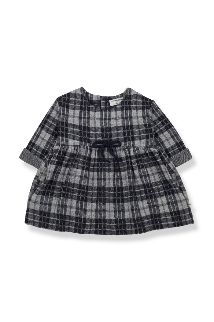 1+ In The Family Abito Impero Check Fleece Bambina