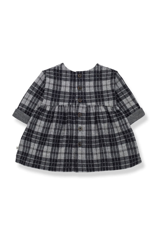 1+ In The Family Abito Impero Check Fleece Bambina