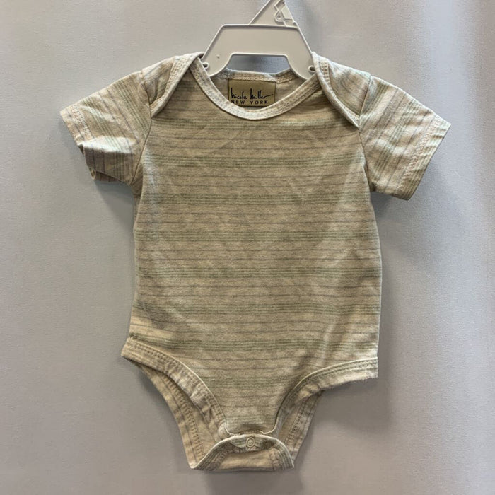 2pc outfit: onesie w/pants striped heathered