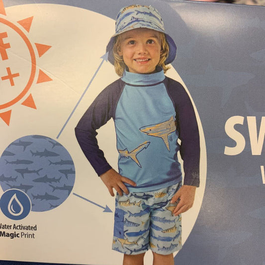 3pc Swimset UPF 50+ Shorts, Top, Hat