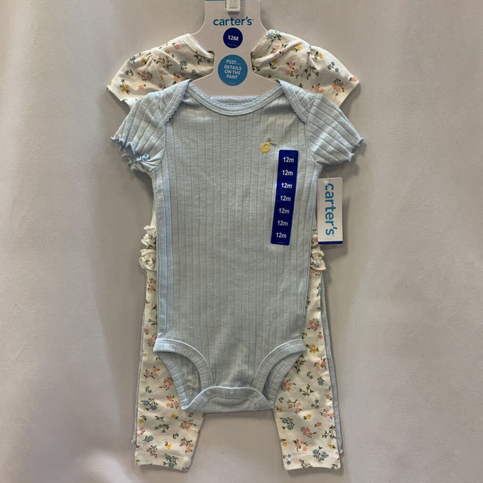 4 Pc Layette Set Lemon and Flowers