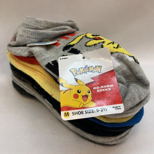 8 Pair No-Show Character Socks