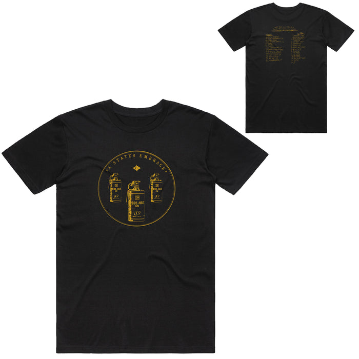 A State's Embrace Black T-Shirt - Bingo Merch