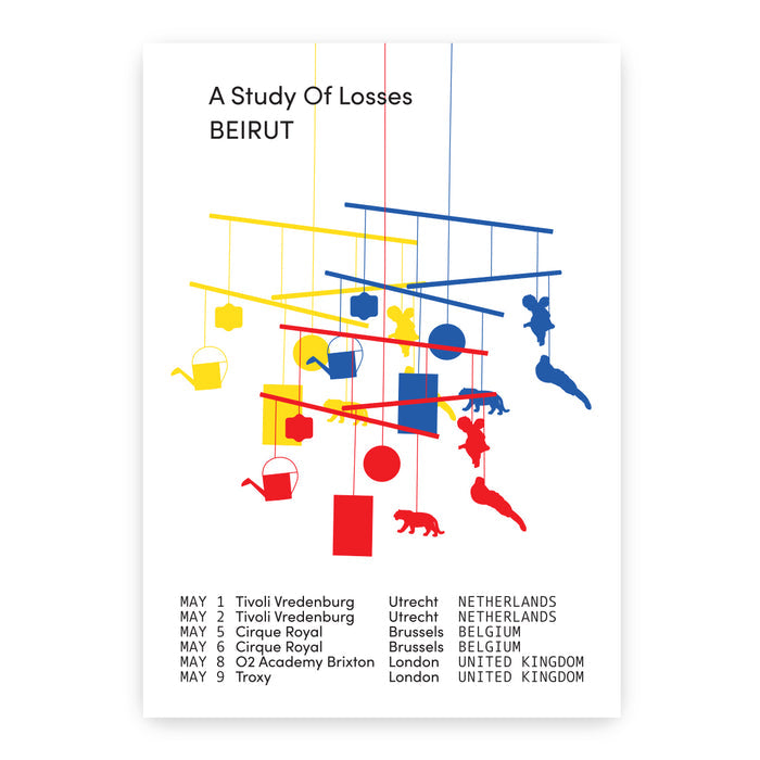 A Study Of Losses May 2025 Tour Poster - Mobile White - Bingo Merch