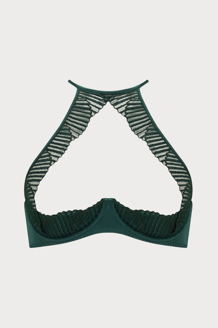 Coco de Mer Athena Quarter Cup Bra Deep Green