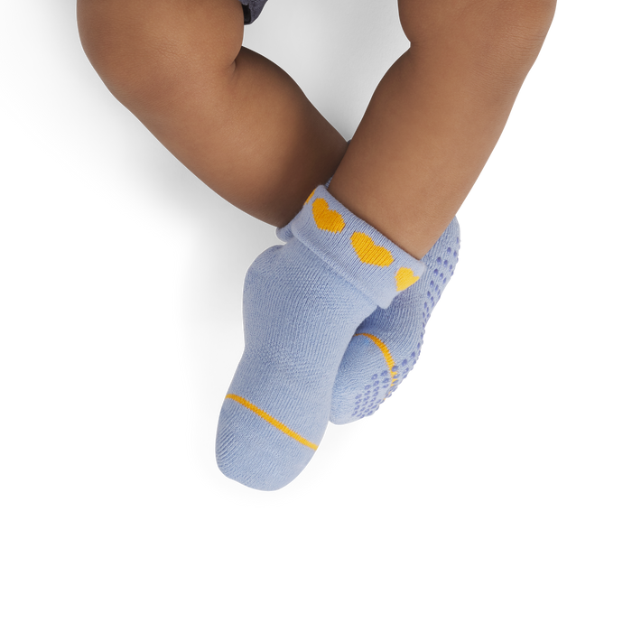 Baby Hearts Gripper Sock 4-Pack (6-12 Months)