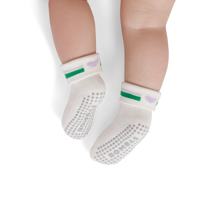 Baby Hearts Gripper Sock 4-Pack (6-12 Months)