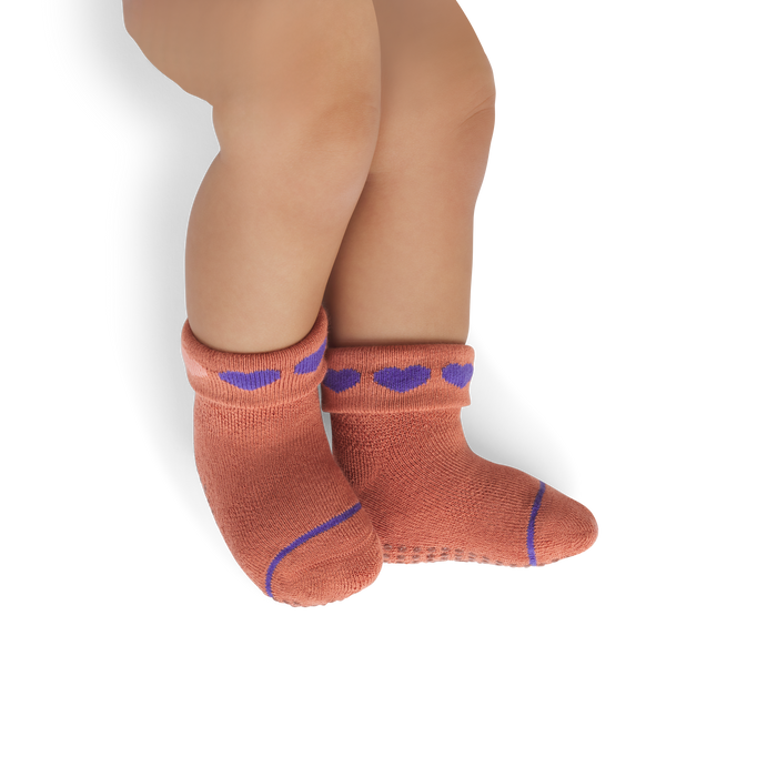 Baby Hearts Gripper Sock 4-Pack (6-12 Months)
