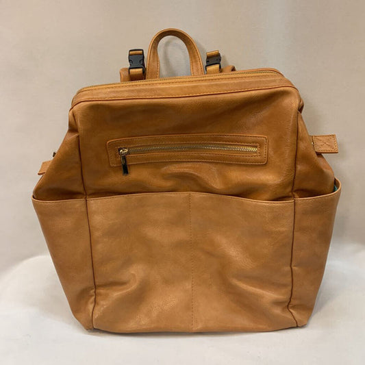 Bag: Leather Backpack Diaper + Changing
