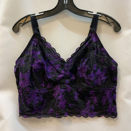 Bralette: Black and Purple Lace