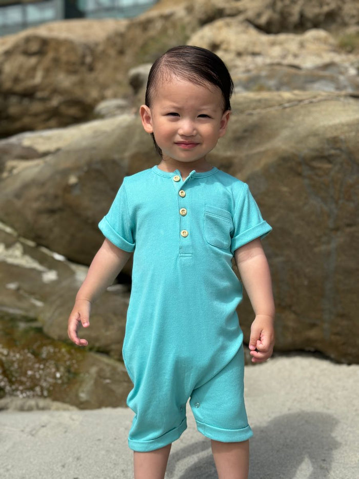 CAMBORNE romper - Turquoise