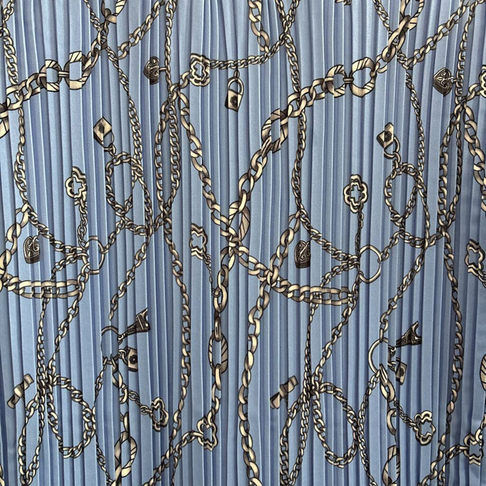 chain print pleated