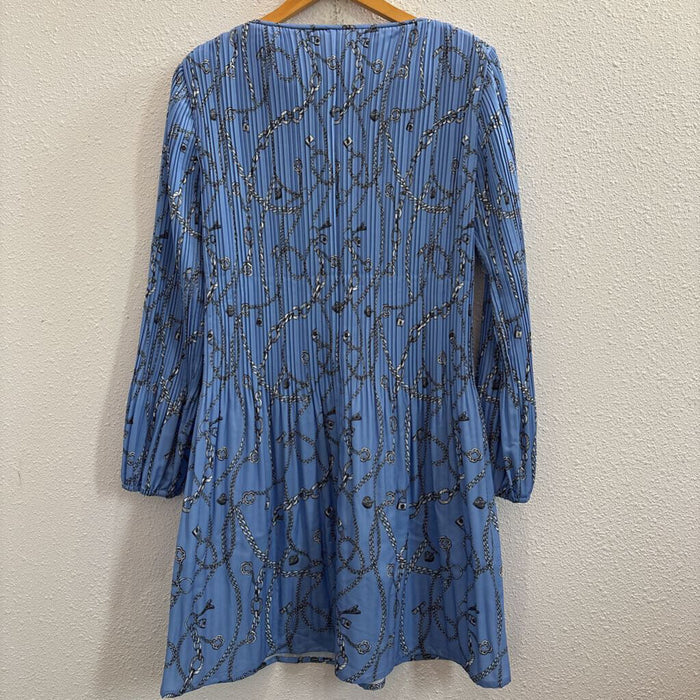 chain print pleated