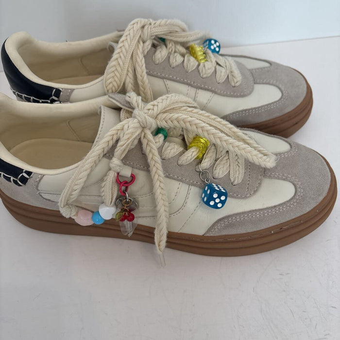 charms, braided laces