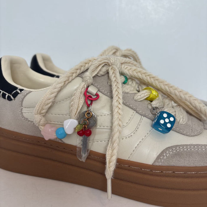 charms, braided laces