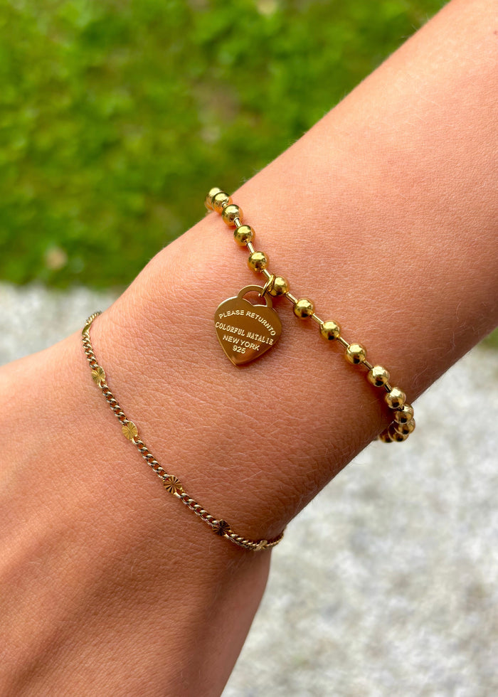 CN Gold Beaded Clasp Bracelet