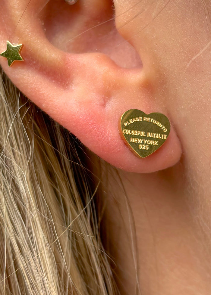 CN Gold Heart Studs