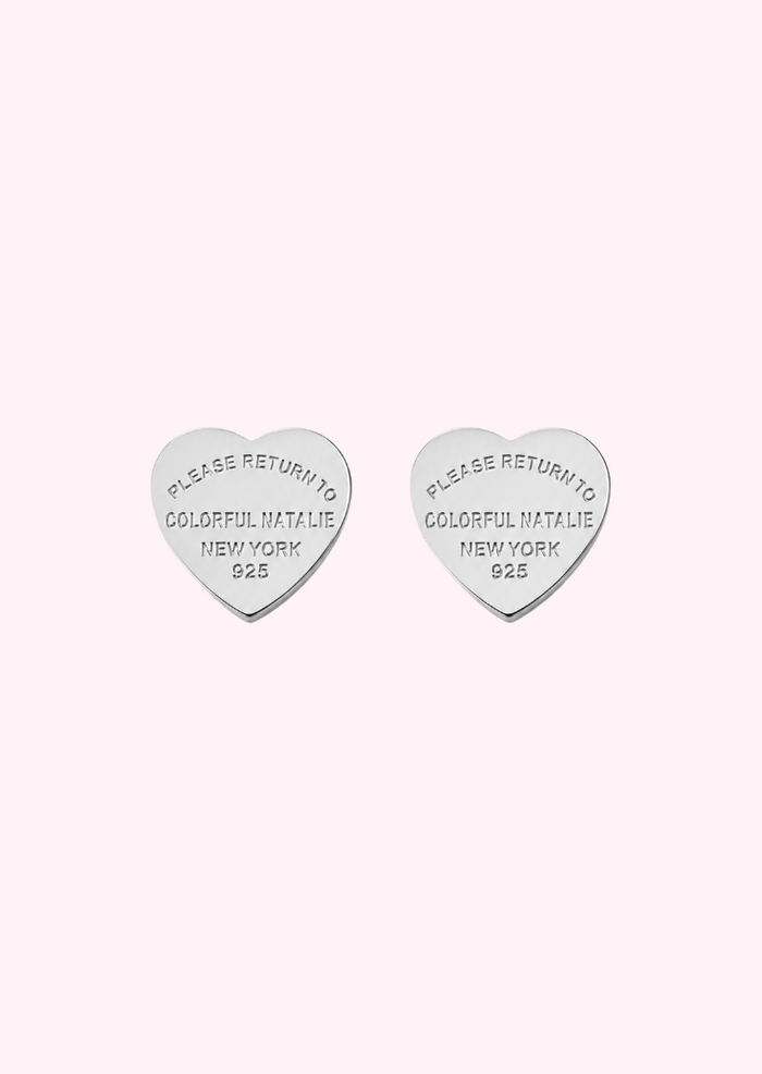 CN Silver Heart Studs