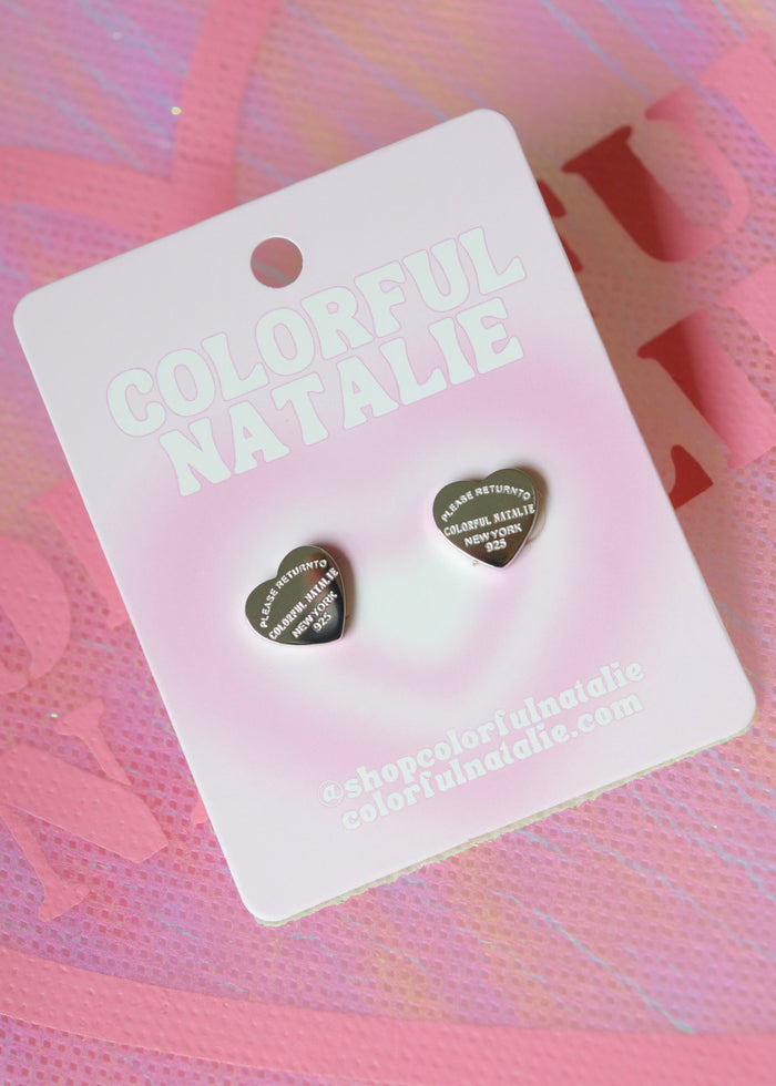 CN Silver Heart Studs