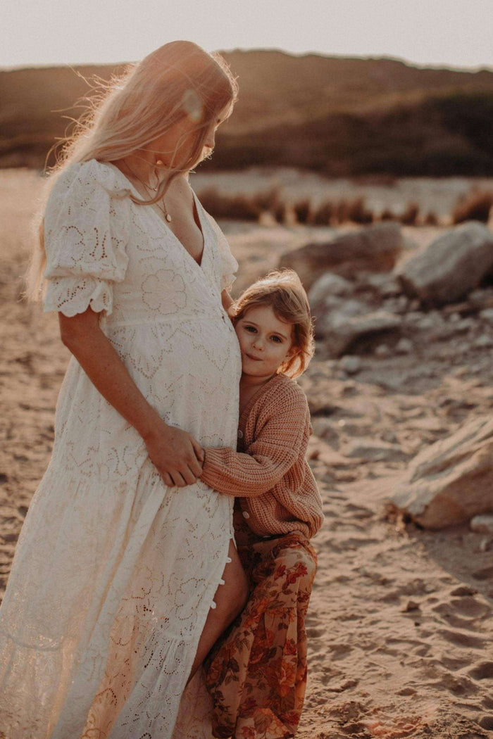 Maternity and Beyond - Maternity Dress Hire - Co and Ry Dawn Dress, Style On or Off the Shoulder