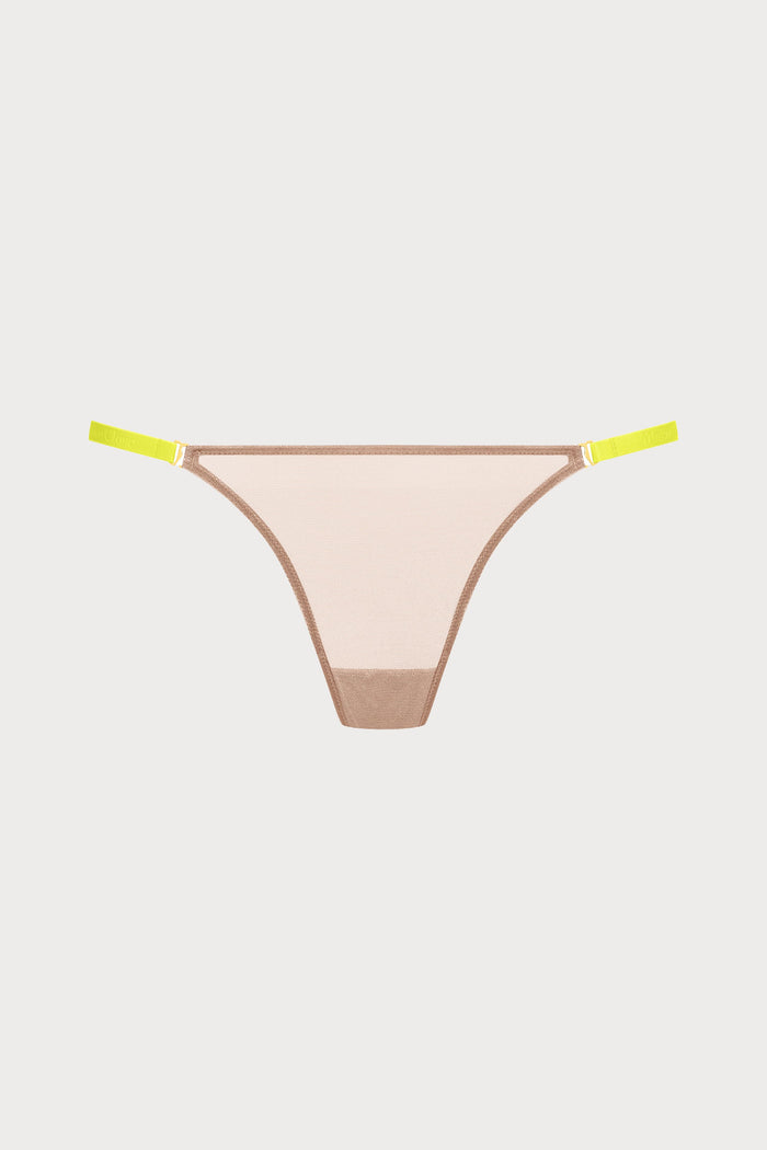 Corps à Corps Mini Thong Vanilla/Neon Yellow