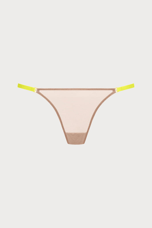 Corps à Corps Mini Thong Vanilla/Neon Yellow