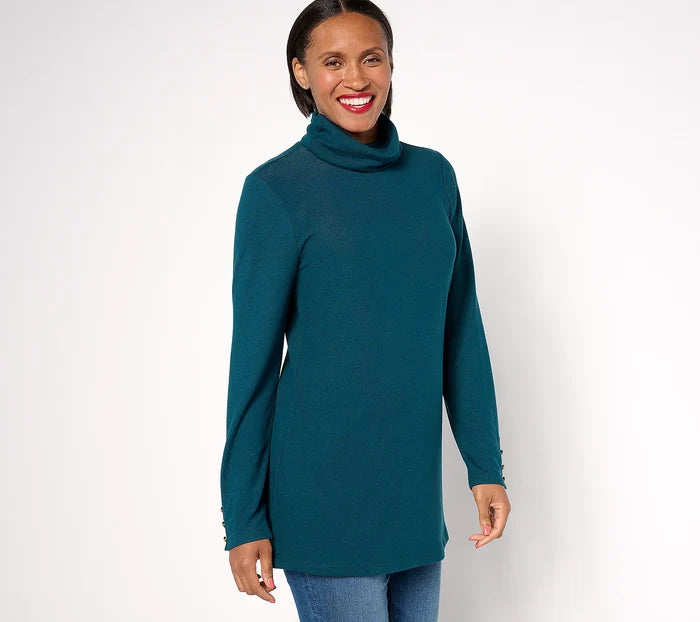 Denim & Co. Essentials Petite Heavenly Jersey