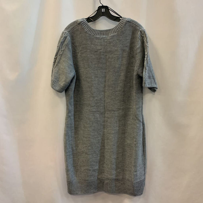 Dress: Short Sleeve Cable Knit