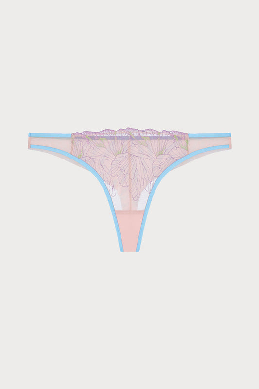 Echo Butterfly Embroidery Knicker Pale Blue