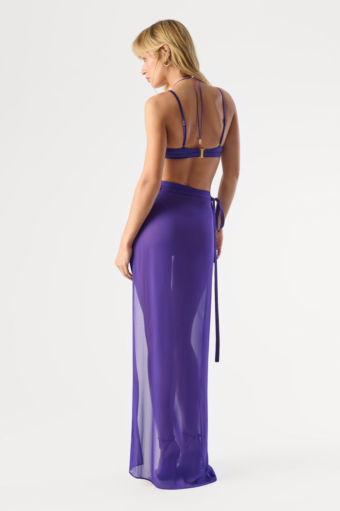 Maison Close Fever Purple Long Wrap Beach Skirt