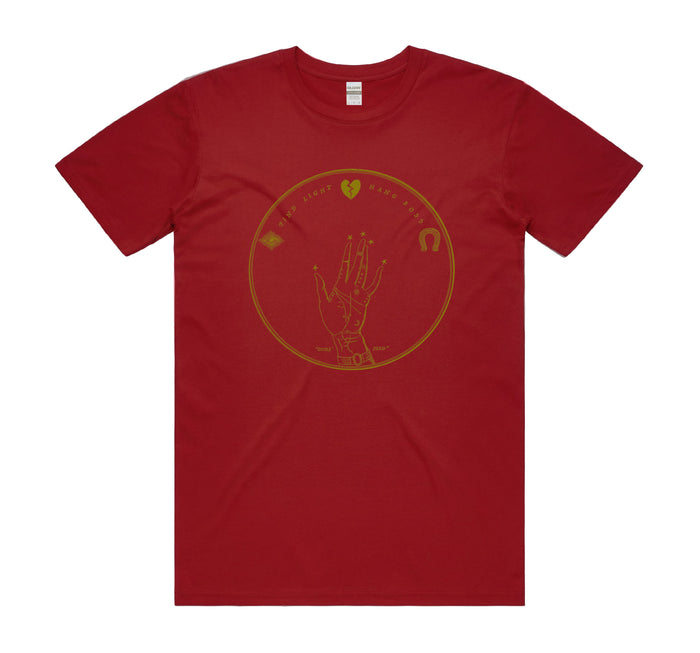 Find Light, Hang Boss Red T-Shirt - Bingo Merch