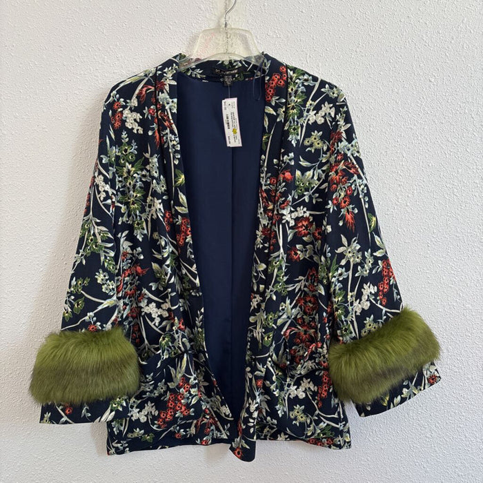 floral/print/faux fur