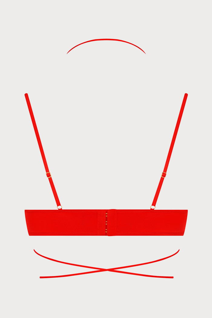 French Kiss Red Balconette Bra