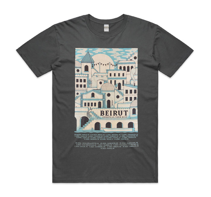 Gallipoli Grey T-Shirt w/ Tour Dates - Bingo Merch